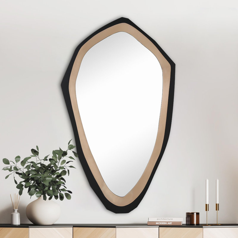 Brayden Studio® Asymmetrical Wood Wall Mirror Wayfair